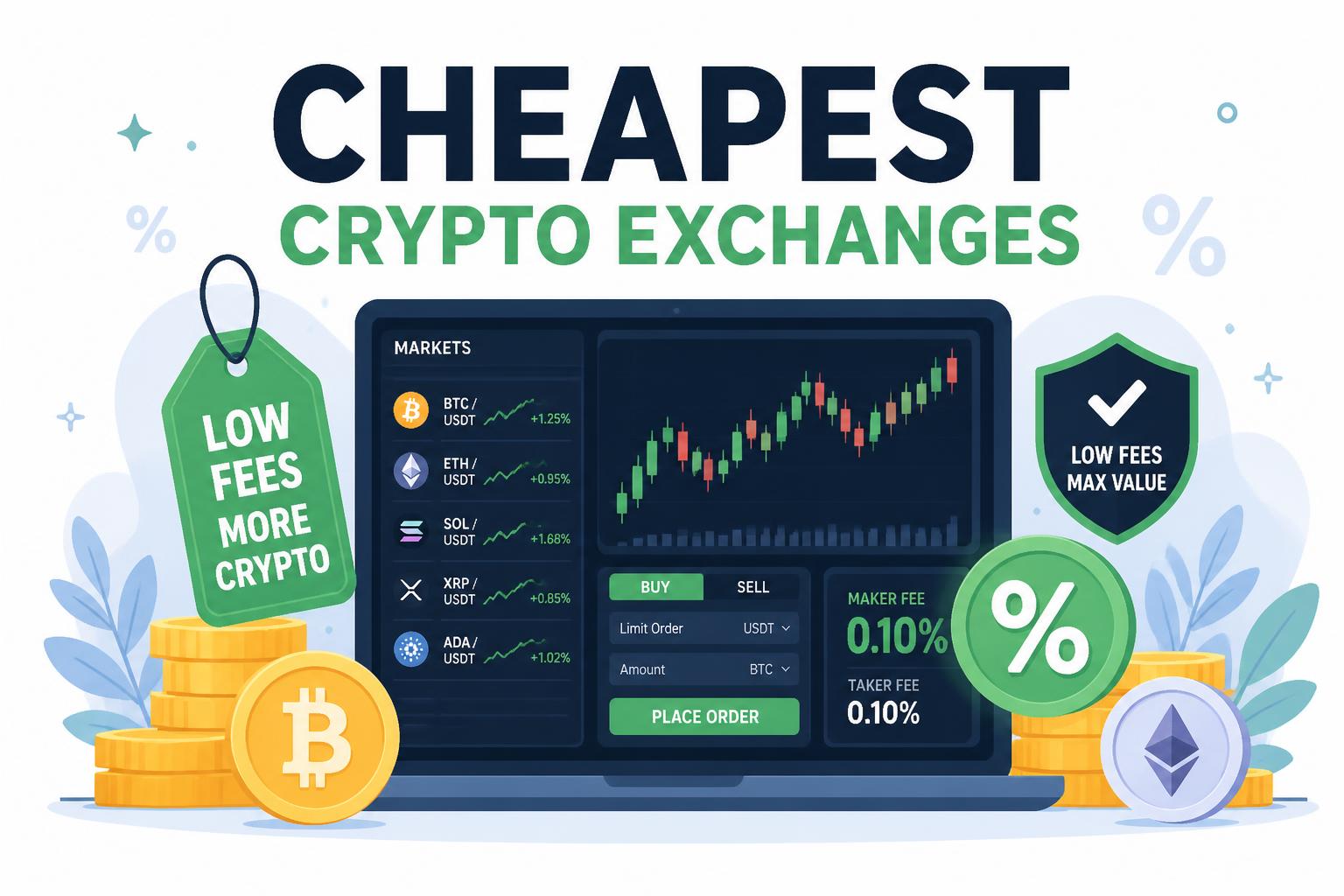 Cheapest Crypto Exchanges Featured Image
