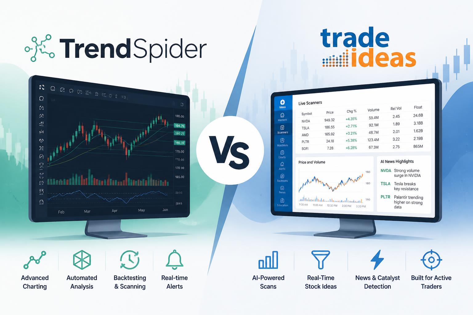 TrendSpider vs Trade Ideas Featured image