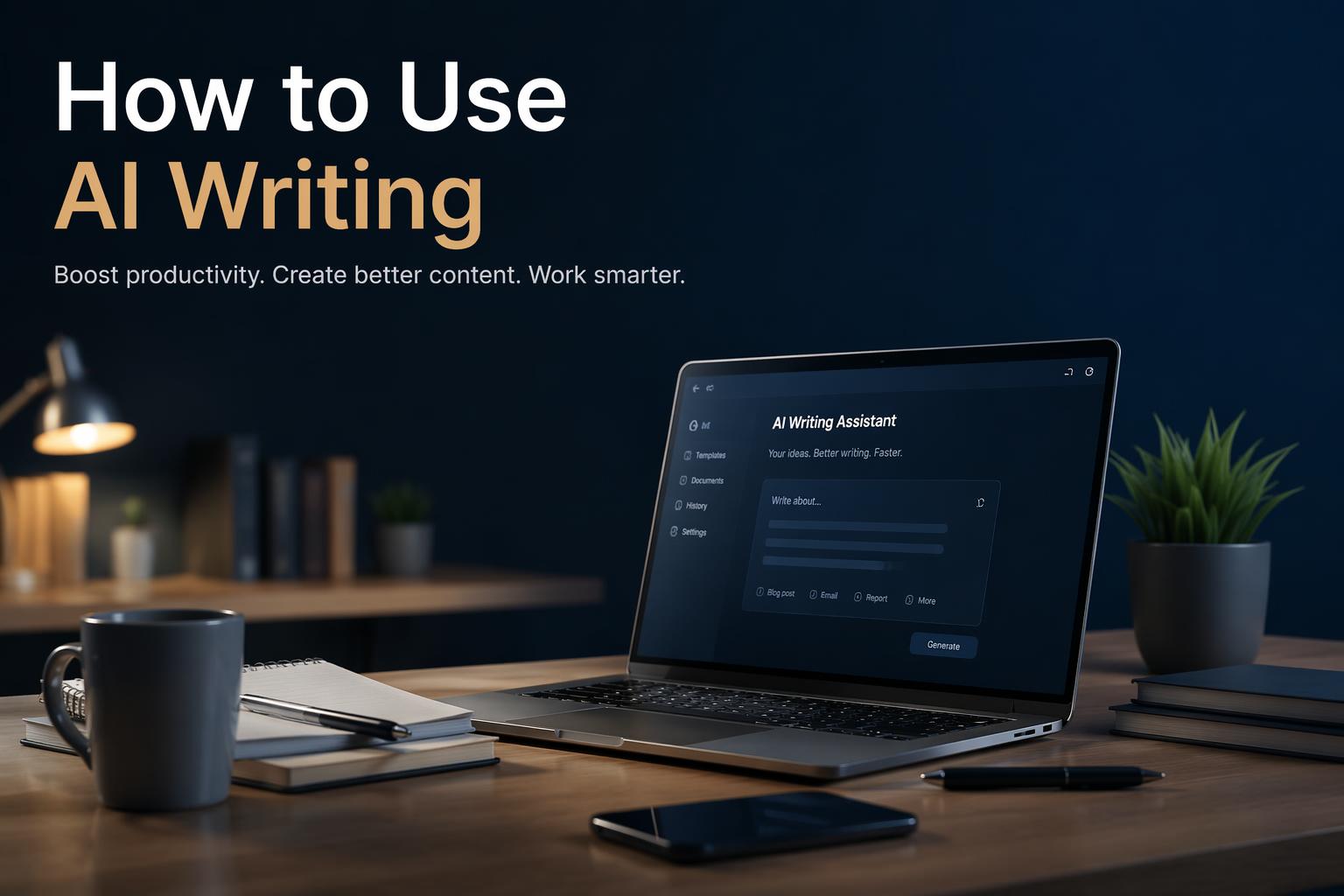 How to Use AI Writing Featured Image
