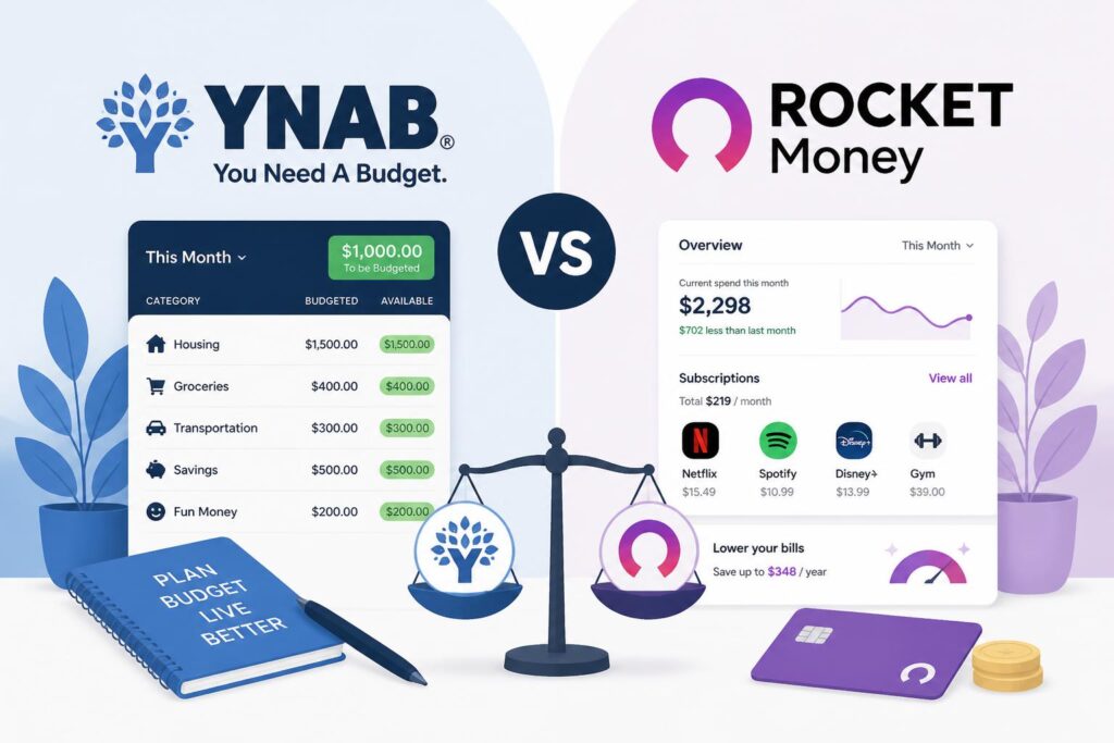 YNAB vs Rocket Money — Featured Image