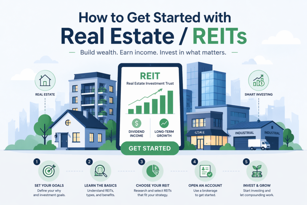 How to Get Started with Real Estate / REITs — Featured Image