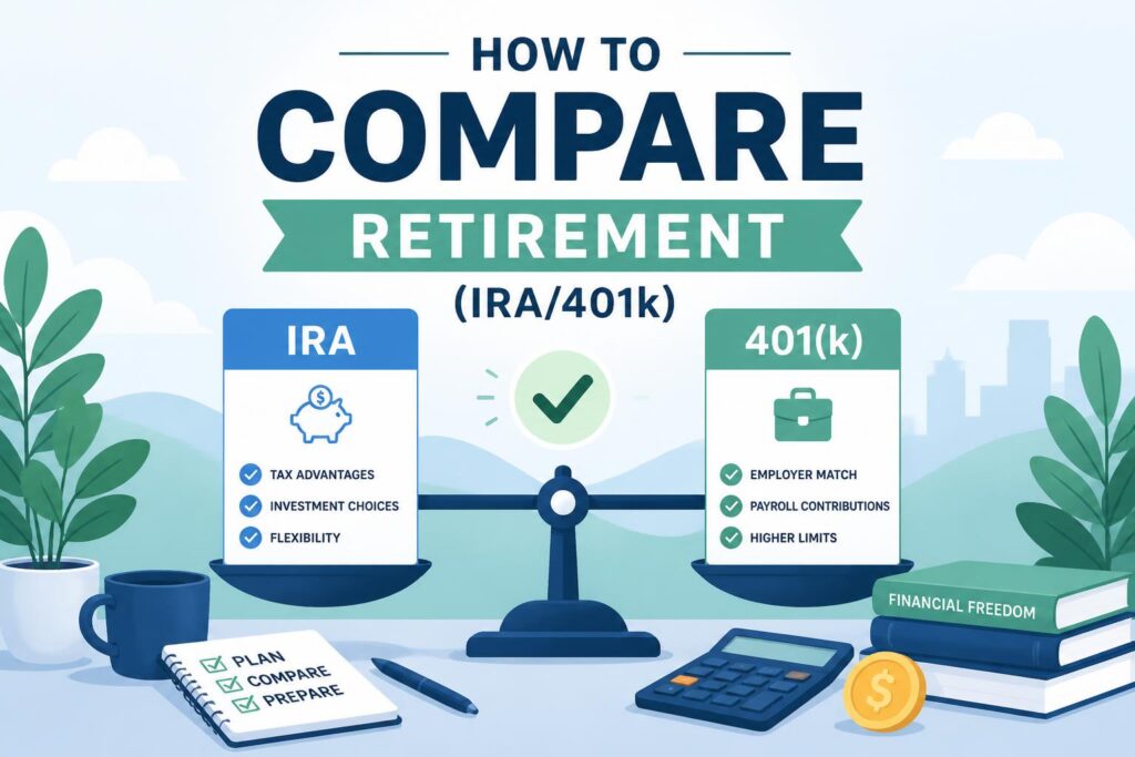 How to Compare Retirement (IRA/401k) — Featured Image